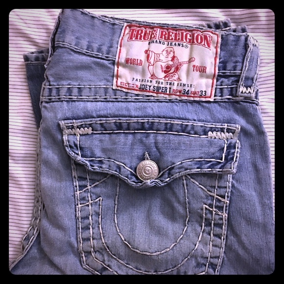 True Religion Mens Designer Jeans 